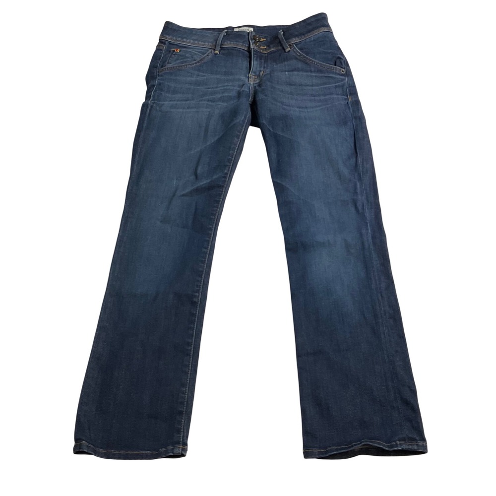 Hudson Beth Crop Jeans 26 Med wash slim Baby Bootcut WC176DMC Flap Pocket Y2K